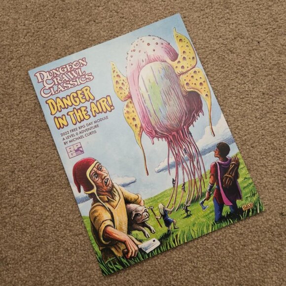 Free RPG Day 2022 New Soft Cover Dungeon Crawl Classic Danger in the Air Goodman - Picture 1 of 2